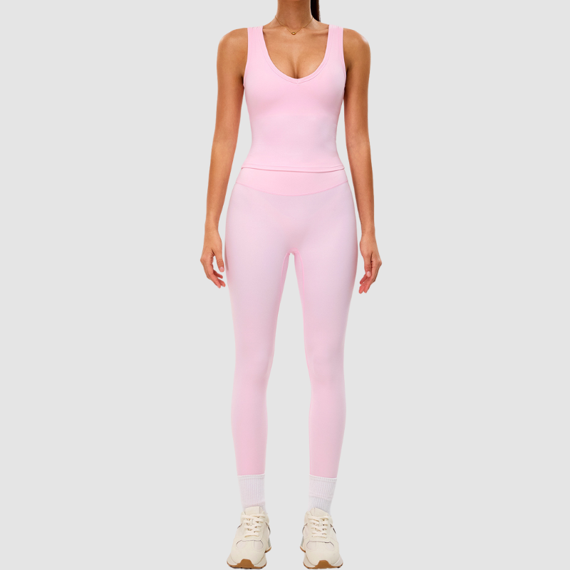 Wholesale quick-drying breathable sports tank top+leggings