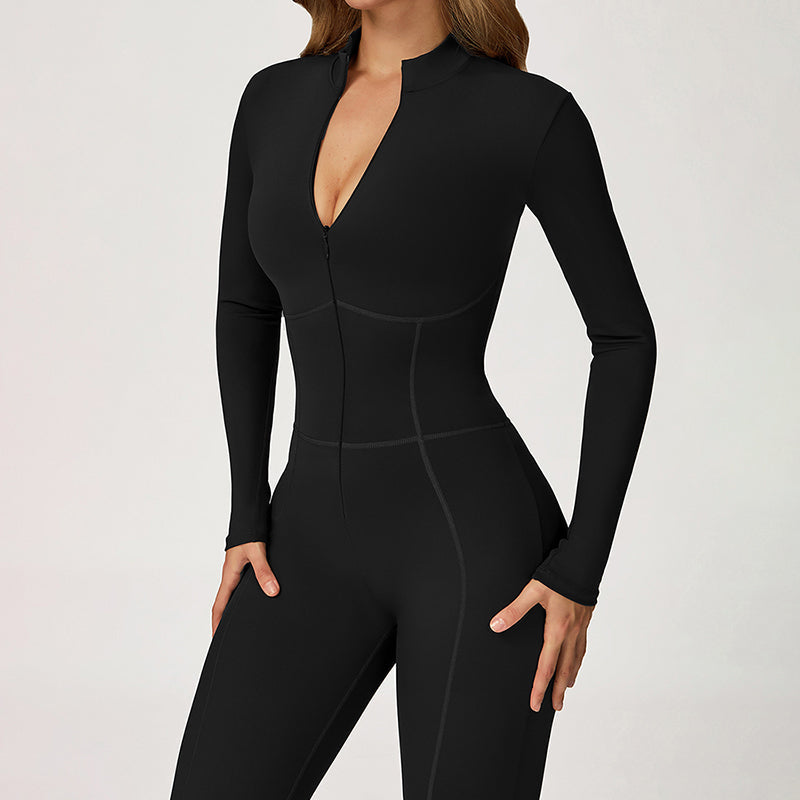 Snug-Fit Long Sleeve Jumpsuit
