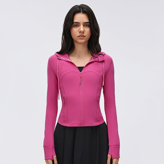 Wholesale Short Hooded Yoga Athletic Jacket | Wonderxfans bulk activewear