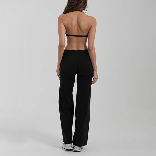 Wholesale Halter-neck backless bra + loose | Wonderxfans bulk activewear