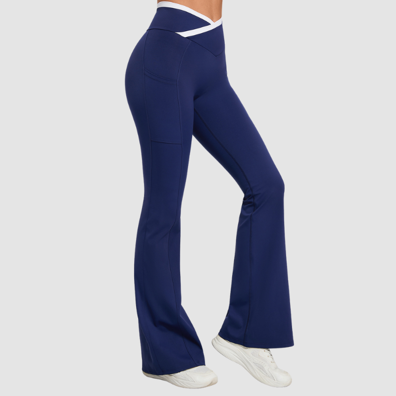 Wholesale cross waistline Flare Yoga Pants | Wonderxfans bulk activewear