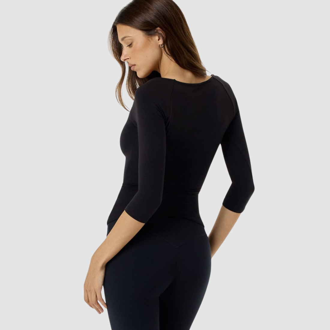 Wholesale Women’s Padded Long-Sleeve Top+Capri Pants Yoga Set