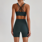 Wholesale Women's Quick-Dry Naked Feel Vest+Fitted Biker Shorts Yoga Set
