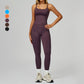 Seamless thin straps tank top + High-waisted leggings 2-Piece Set