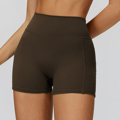 High-waisted hip-lifting tight-fitting sports shorts