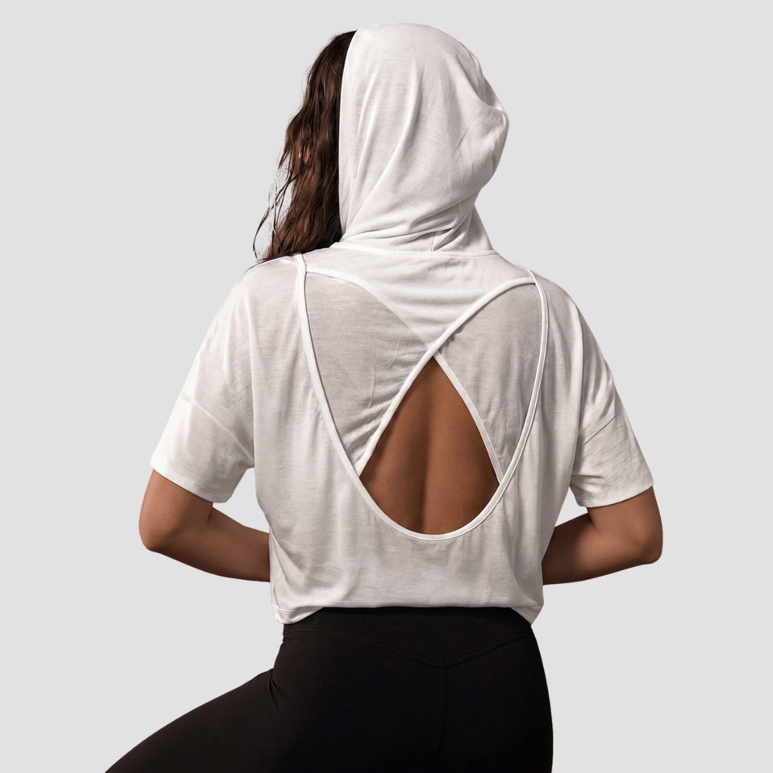 Wholesale Hooded Loose Yoga T-Shirt – Quick-Dry Short Sleeve Top