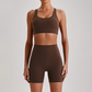 Wholesale Women's Quick-Dry Naked Feel Vest+Fitted Biker Shorts Yoga Set