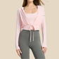 Women's Activewear Loose Long-Sleeve Open-Front Yoga Cover-Up