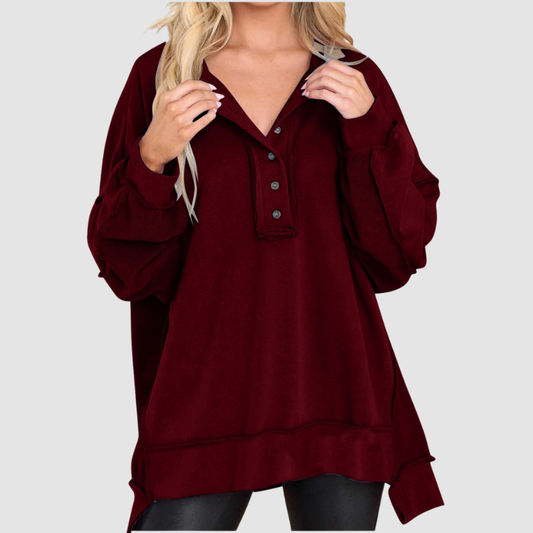 Wholesale Round Neck Solid Color Button | Wonderxfans bulk activewear