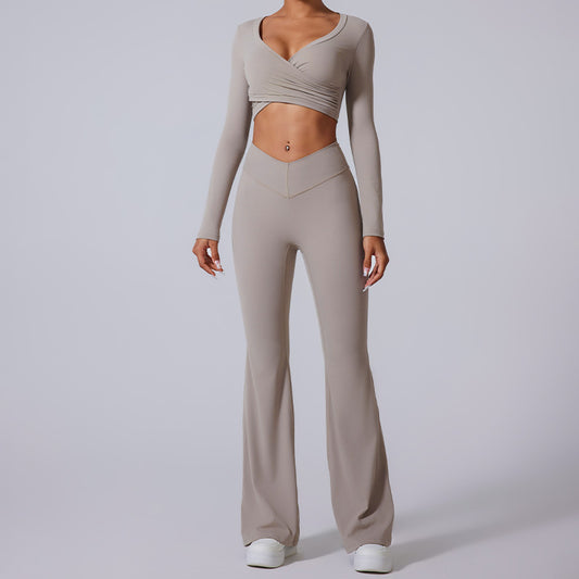 Wholesale cross long sleeve sports crop | Wonderxfans bulk activewear