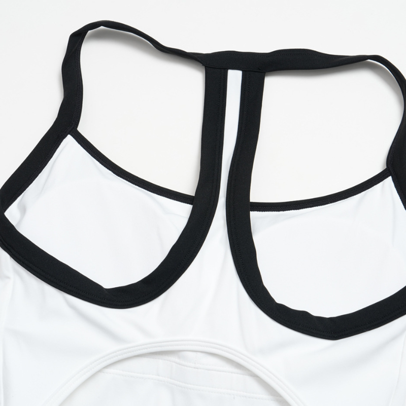 Wholesale Women's Open-Back Yoga Dress – Seam-Detail Naked-Feel Sports Fitness Dress
