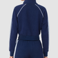 Wholesale Women's Activewear Color-Block Stand-Collar Zip Pocket Cropped Sports Jacket