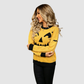 Wholesale Women's Halloween Witch Bat & Skull Knit Sweater – Yellow Round-Neck Pullover