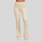 High-waisted and slightly flared casual athletic pants