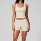 Wholesale Women's I-shape Back Tank Top & Booty-Lift Shorts Set – Seam-Detail Naked-Feel Yoga 2-Piece Set