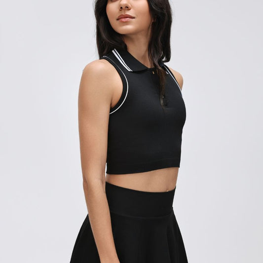 Wholesale POLO collar contrasting color yoga | Wonderxfans bulk activewear