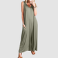 Wholesale Women's Casual Pocket loungewear Maxi skirt – Sleeveless Milk Silk Wide Leg Romper