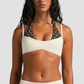 Wholesale Women's Halter Neck Faux Two-Piece Sports Bra with Adjustable Straps