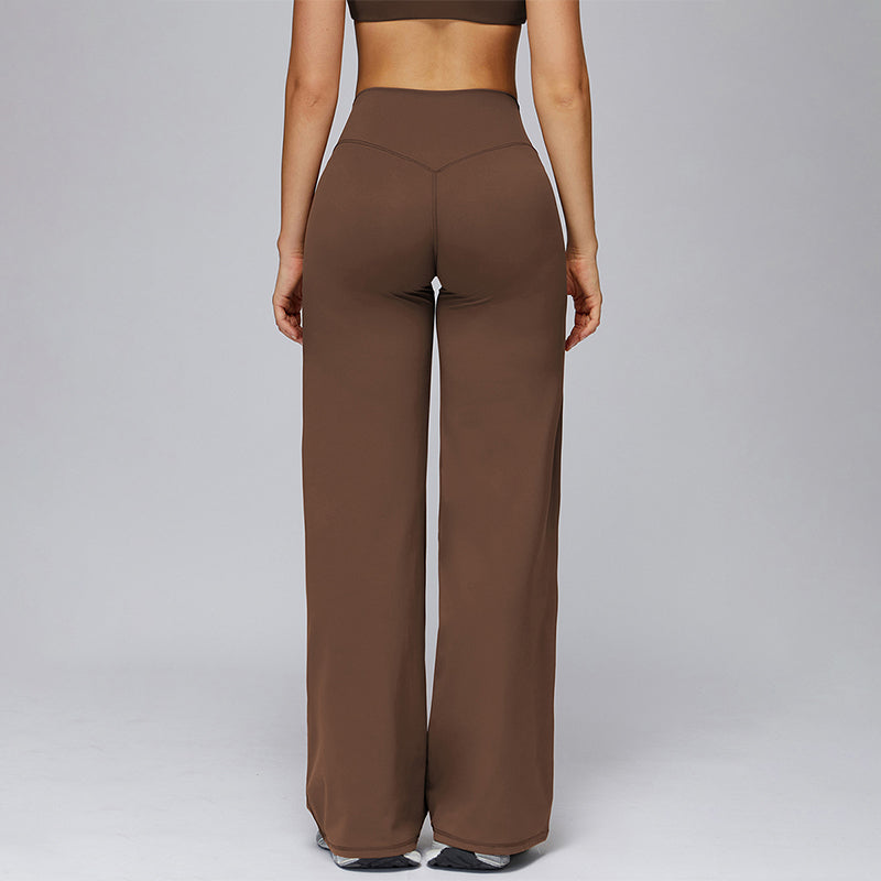 High-waisted wide-leg sweatpants