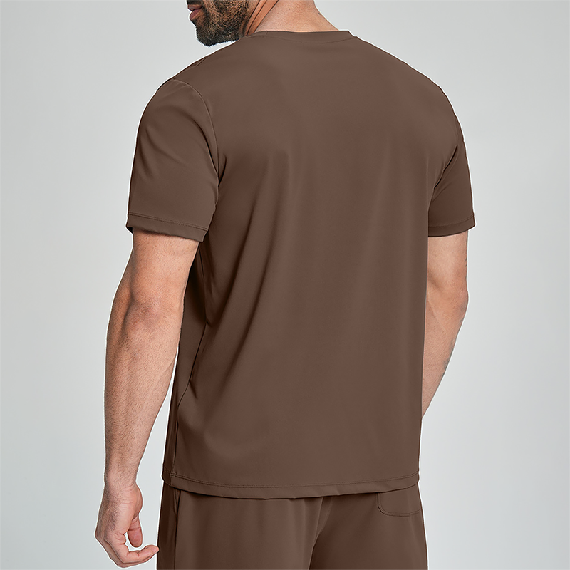Wholesale Men's Drop-Shoulder Round-Neck Athletic T-Shirt – Breathable Workout Tee