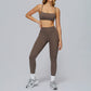Spaghetti Strap Sports Bra + Sports Pants 2-Piece Set