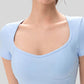 Wholesale women's yoga t-shirt with pads | Wonderxfans bulk activewear