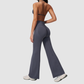 Wholesale Women's Sports Bra & Flare Pants Set – Seamless Yoga Activewear