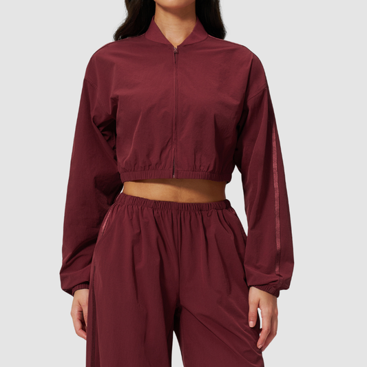 Wholesale Women's UPF50+ Sun-Protection Cropped Zip-Up Jacket – Cool-Touch Stand Collar Athletic Jacket