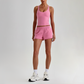 Wholesale Naked-Feel Racerback Sports Bra & High-Waist Biker Shorts Set – Sculpting Yoga 2-Piece