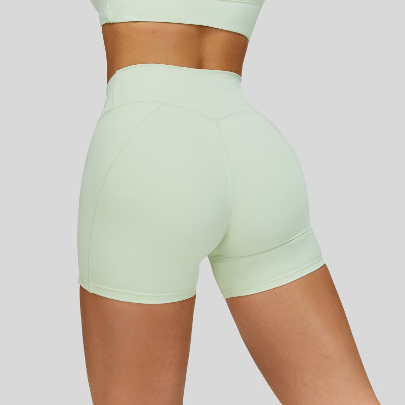 Pleated waistband sport shorts