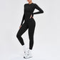 Wholesale solid color long-sleeved top + leggings