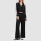 Women's Activewear Color-Block Jacket & Straight-Leg Pants Sports Set