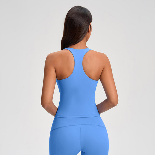 Wholesale solid color I-shaped back tank | Wonderxfans bulk activewear