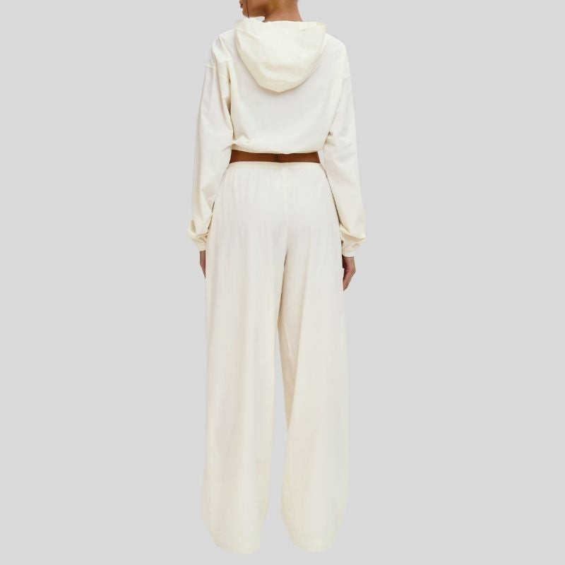 Wholesale sun protection hooded jacket + loose wide-leg pants