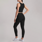 Wholesale Women's fake two-piece tank top & High-Waist Leggings Set - Naked Feel Yoga Gym Activewear