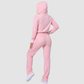 Women's Wholesale Activewear Hooded Zip Color-Block Wide-Leg Jumpsuit