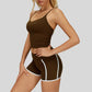 Beautiful Back Slimming Tank top+Contrasting Fitness Shorts 2-piece set