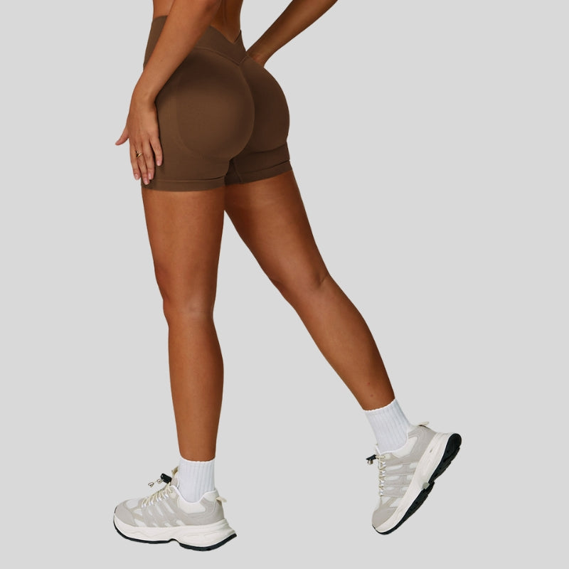 Seamless V-shaped back waist quick-drying shorts