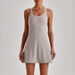 Wholesale Naked-Feel Anti-Exposure Sports Tennis Dress with Built-In Bra – Quick-Dry Active Dress