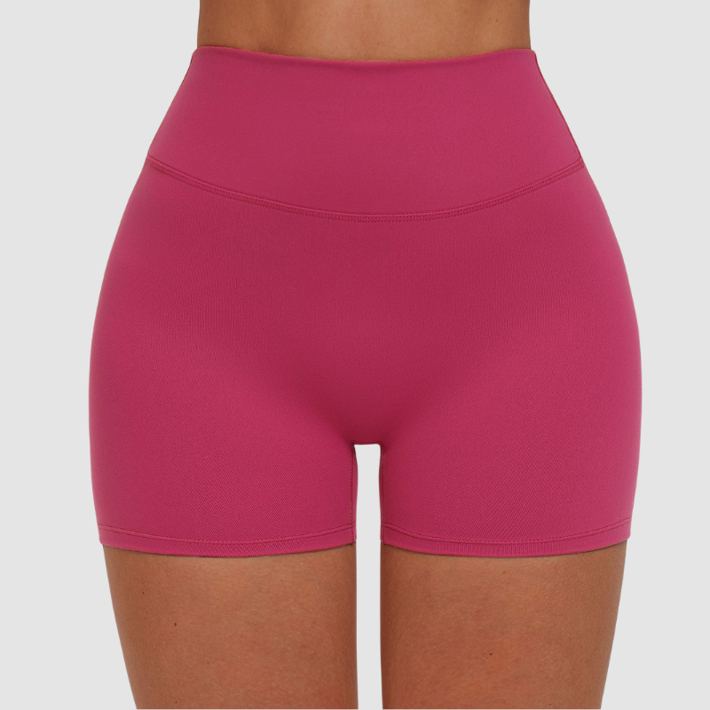 Wholesale solid color high-waisted tight shorts