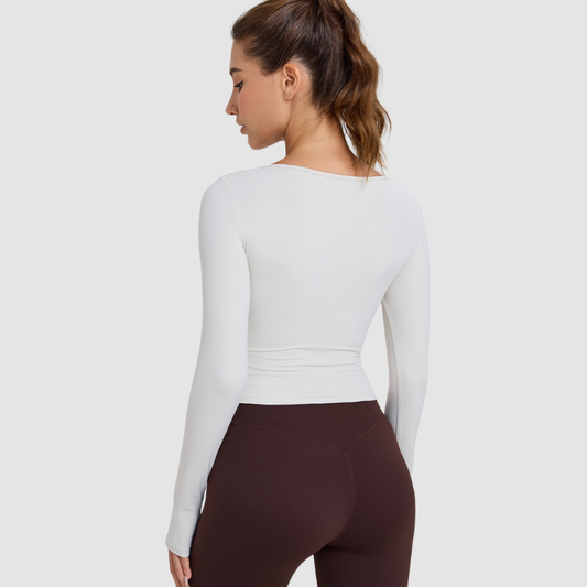 Wholesale Nude Feel Long Sleeve Yoga | Wonderxfans bulk activewear