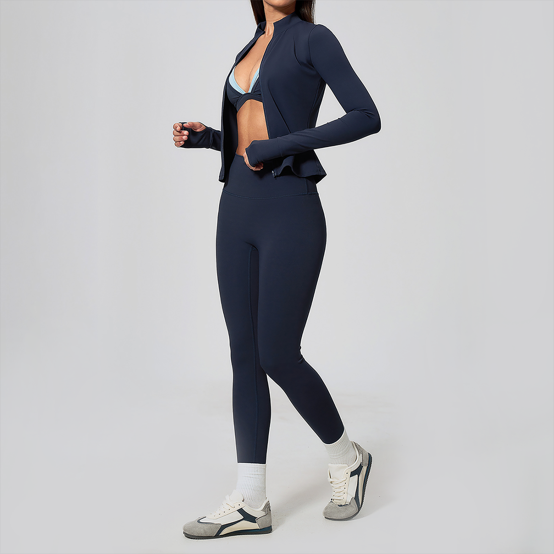 Wholesale 3-Piece Yoga Set – Cardigan & Bra & Leggings Fitness Outfit set