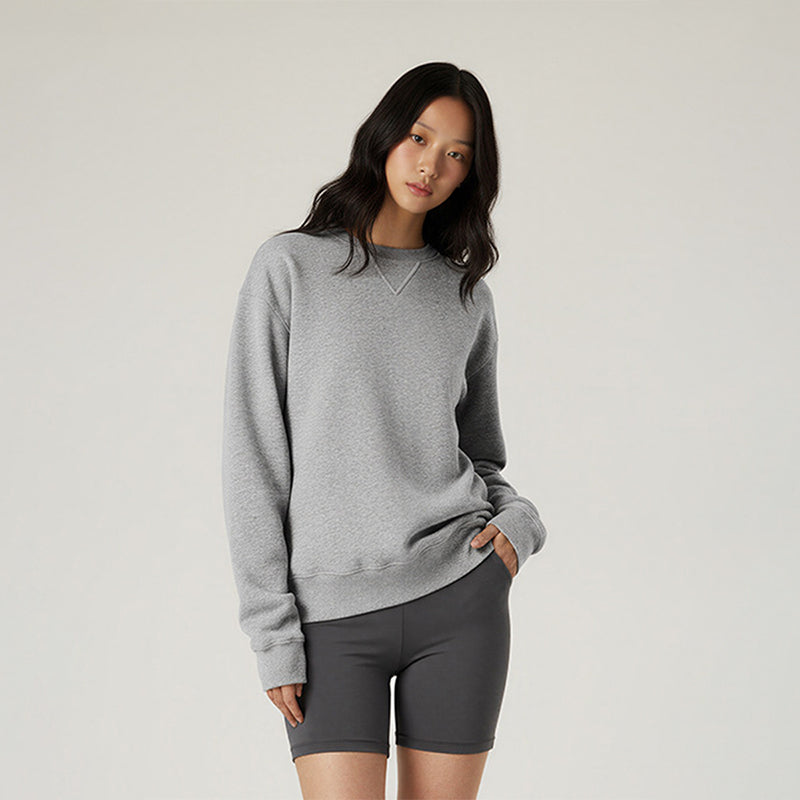 Round neck loose casual sweatshirt