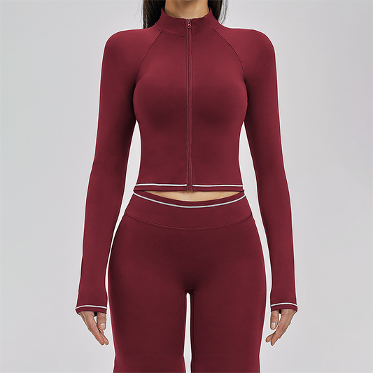 Zippered tight quick drying sports jacket