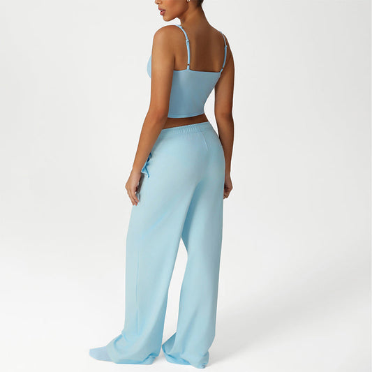 Wholesale V-Neck Crop Top + Loose | Wonderxfans bulk activewear