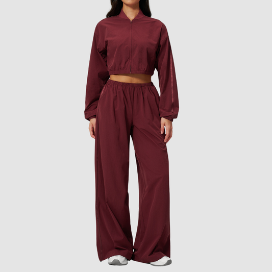 Wholesale Women's UPF50+ Sun-Protection Cropped Jacket & Jogger Pants Set – Quick-Dry 2-Piece Outdoor Set