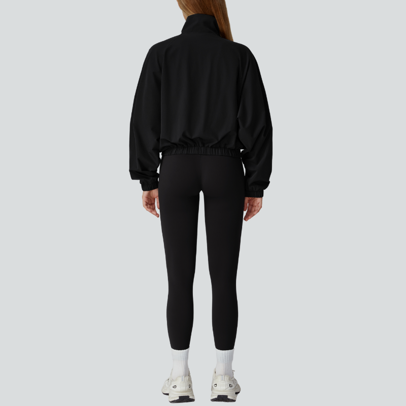 Racerback Sports Bra + high waist leggings +outdoor jacket 3-piece set