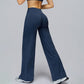 High-waisted wide-leg sweatpants