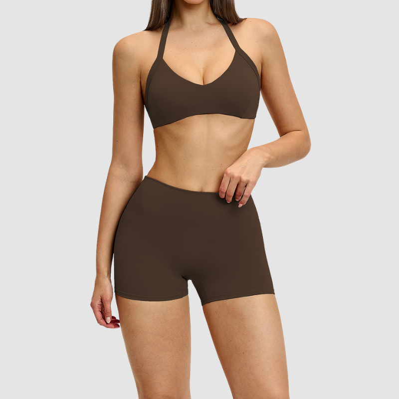 Wholesale thin trap sports bra+shorts 2 | Wonderxfans bulk activewear