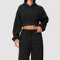 Wholesale Women's Zip Up Hoodie – Cropped Fleece-Lined Sport Jacket